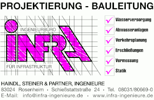 Logo INFRA Ingenieurbüro für Infrastruktur Haindl, Steiner und Partner Ingenieure