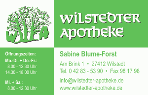 Das Logo von Wilstedter Apotheke Sabine Blume-Forst e.Kfr.