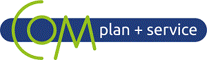 Das Logo von COM plan + service GmbH