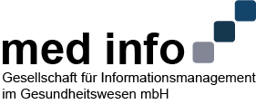 Das Logo von med info GmbH