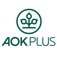 Das Logo von AOK PLUS - Die Gesundheitskasse für Sachsen und Thüringen.