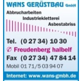 Das Logo von Wans Gerüstbau GmbH