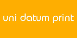 Das Logo von uni datum print GmbH
