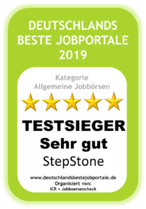Deutschlands beste Jobportale 2019: StepStone Testsieger mit sehr gut