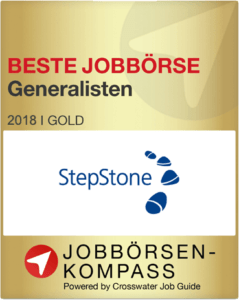 StepStone erhält Gold von Jobbörsenkompass in der Kategorie Generalisten 2018