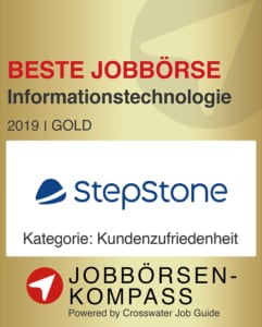 StepStone erhält Gold von Jobbörsenkompass in der Kategorie Informationstechnologie 2019