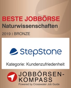 StepStone erhält Bronze von Jobbörsenkompass in der Kategorie Naturwissenschaften 2019