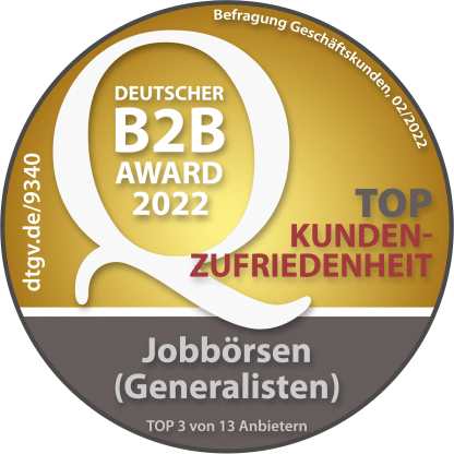 Deutscher B2B Award 2022 - TOP Kundenzufriedenheit