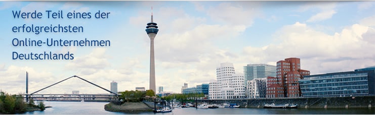 Blick auf den D&uuml;sseldorfer Turm vom Medienhafen