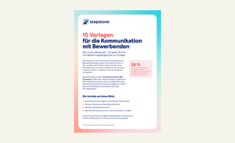 10 E-Mail-Vorlagen für die Kommunikation mit Bewerbenden